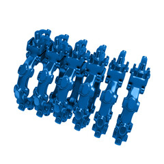 Metal abstract shape, 3d render © neurostructure