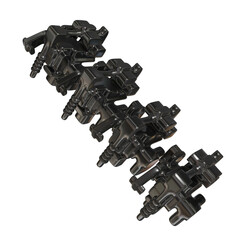 Metal abstract shape, 3d render © neurostructure