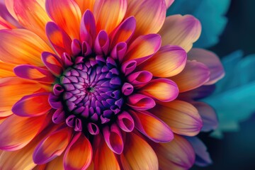 A vibrant close-up of a purple and orange flower. Perfect for adding a pop of color to any design or project