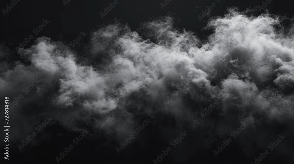 Aufkleber a black and white photo capturing a cloud of smoke. perfect for adding a dramatic effect to any desi