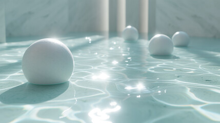 Podium two boxes in blue against a light green background,  cube podium with blue frame placed against green wall background. Abstract minimal studio 3d geometric shape object. Mockup spaced