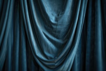 A close-up view of a curtain against a black background. This image can be used to add drama and elegance to any design