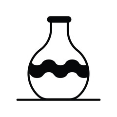 vase icon with white background vector stock illustration