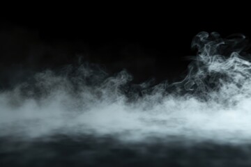 Smoke billowing out of a black background, creating a mysterious and dramatic atmosphere. Perfect for adding an intriguing touch to your designs