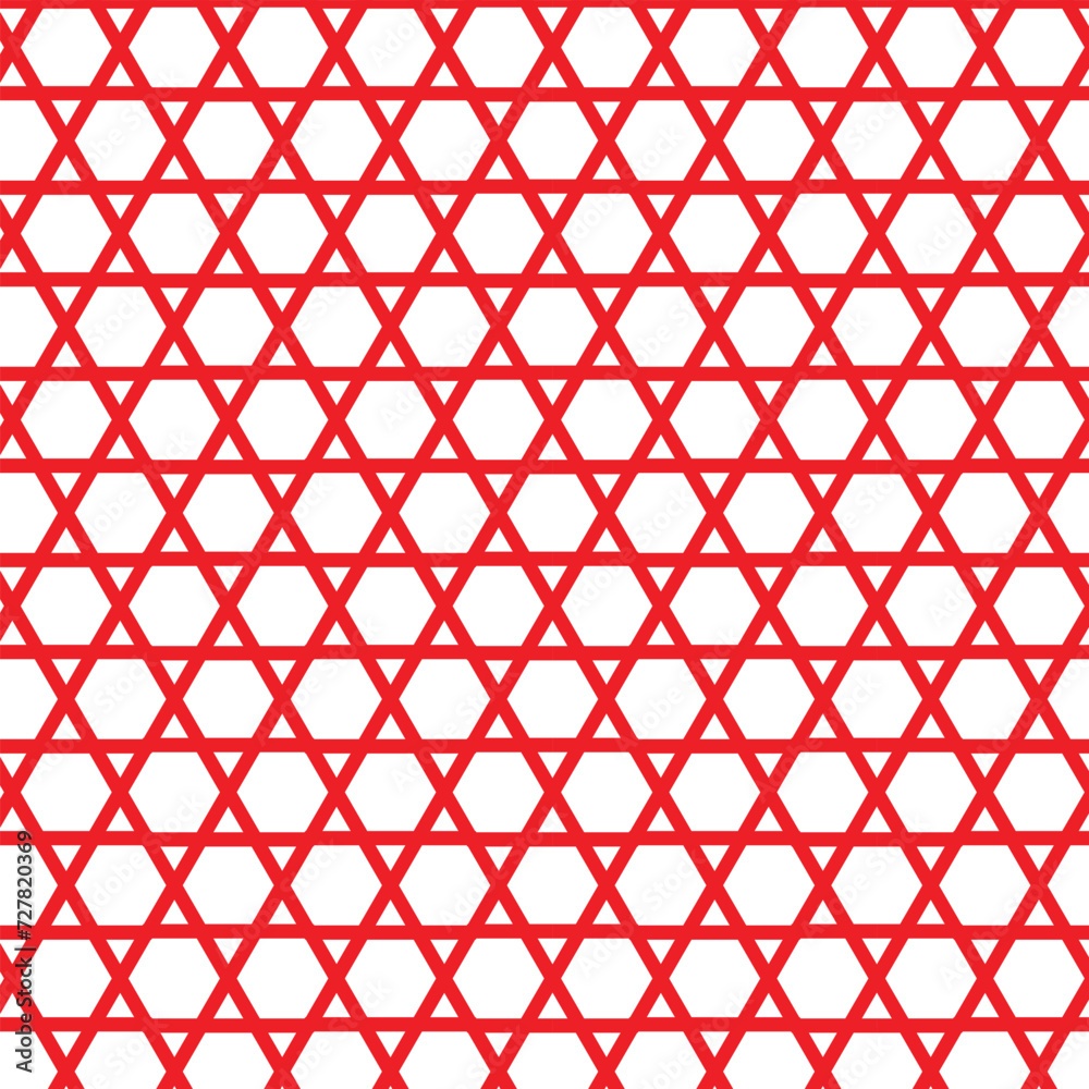Aufkleber abstract seamless repeatable red star pattern.