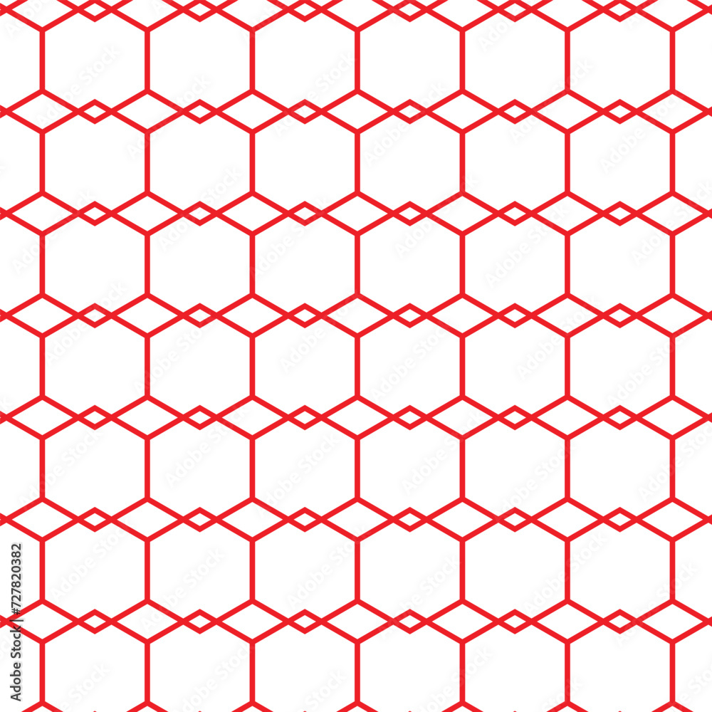 Aufkleber abstract seamless repeatable red polygon pattern art.