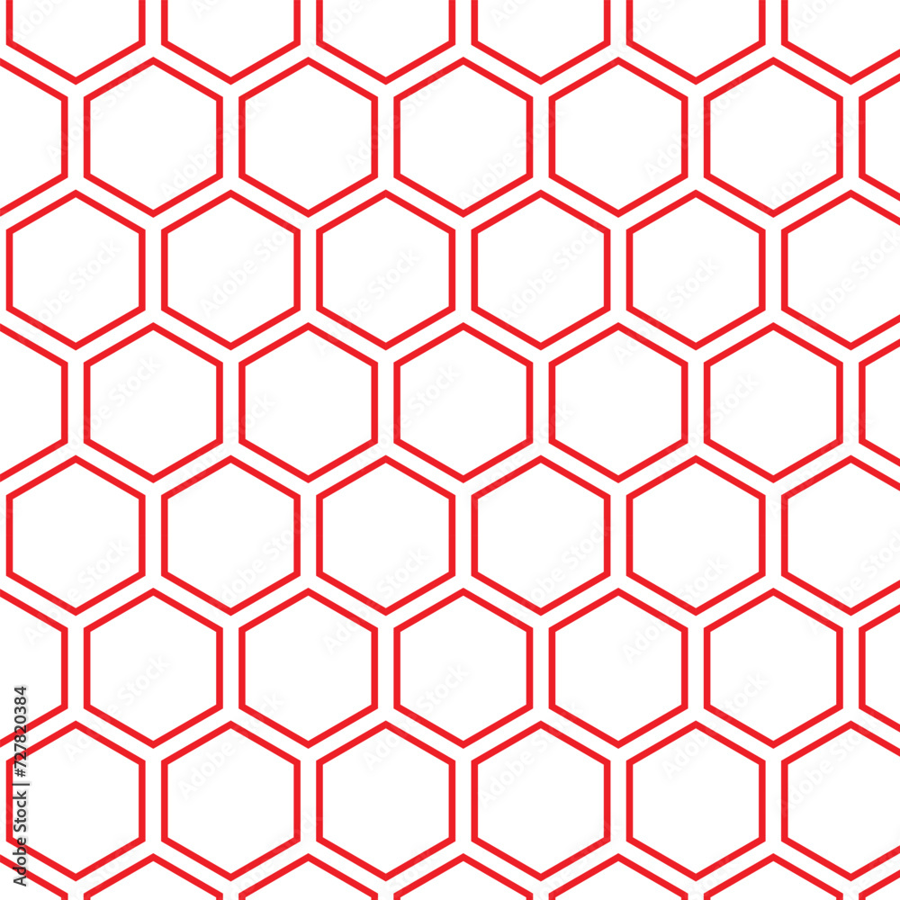 Poster abstract seamless repeatable red polygon pattern vector.