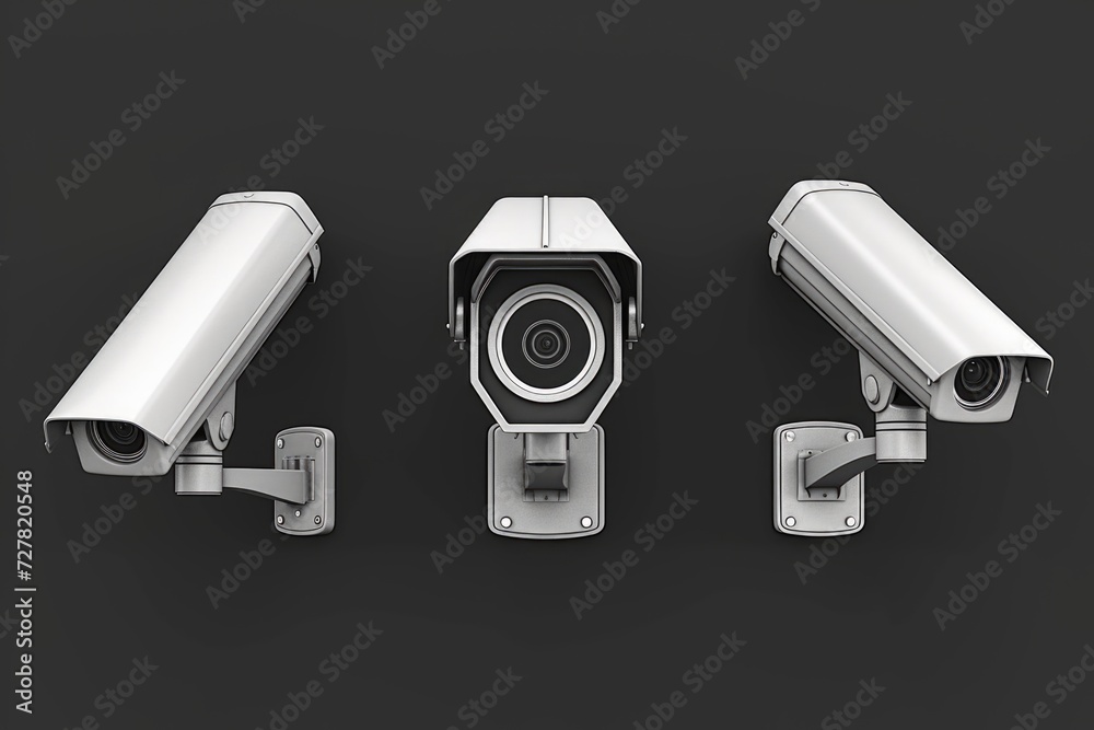 Poster Three cameras are displayed on a black background. This versatile image can be used for various purposes