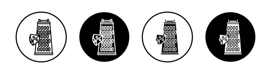 Cheese grater flat line icon set. Cheese grater Thin line illustration vector