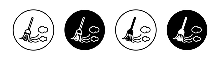 Sweeping flat line icon set. Sweeping Thin line illustration vector