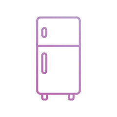 fridge icon with white background vector stock illustration