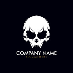 Cool skull logo. Skull vector illustration.