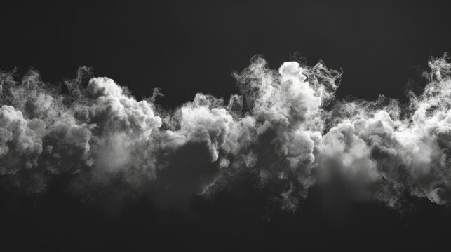 Black and white photo of smoke billowing out of a chimney. Suitable for various applications