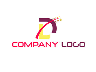 Premium Vector D Logo in three colour variations. Beautiful Logotype design for luxury company D randing.