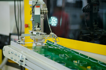 The process of manufacturing plastic products in automated production