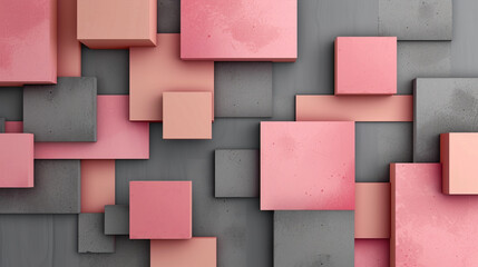 Raspberry pink, cobblestone gray, and clay abstract shape background vector presentation design. PowerPoint and Business background.