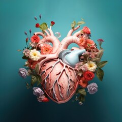 The human heart from which beautiful flowers grow.