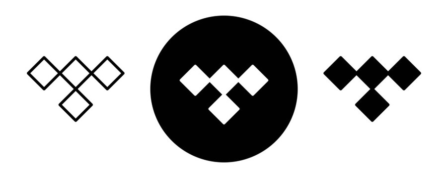 Tidal outline icon collection or set. Tidal Thin vector line art