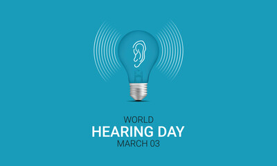 world hearing day, World hearing day,  creative concept design for banner, poster, vector illustration. - obrazy, fototapety, plakaty