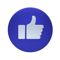 3d render Like icon high resolution. 3d render icon.