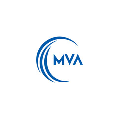 MVA logo. MVA set , M V A design. White MVA letter. MVA, M V A letter logo design. Initial letter MVA letter logo set, linked circle uppercase monogram logo. M V A letter logo vector design.	
