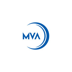 MVA logo. MVA set , M V A design. White MVA letter. MVA, M V A letter logo design. Initial letter MVA letter logo set, linked circle uppercase monogram logo. M V A letter logo vector design.	
