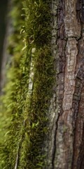 moss at wood background