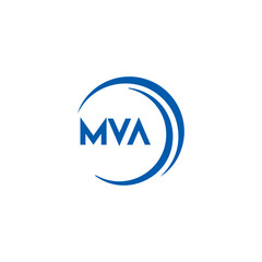 MVA logo. MVA set , M V A design. White MVA letter. MVA, M V A letter logo design. Initial letter MVA letter logo set, linked circle uppercase monogram logo. M V A letter logo vector design.	
