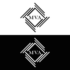 MVA logo. MVA set , M V A design. White MVA letter. MVA, M V A letter logo design. Initial letter MVA letter logo set, linked circle uppercase monogram logo. M V A letter logo vector design.	
