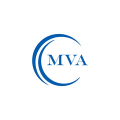 MVA logo. MVA set , M V A design. White MVA letter. MVA, M V A letter logo design. Initial letter MVA letter logo set, linked circle uppercase monogram logo. M V A letter logo vector design.	
