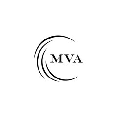 MVA logo. MVA set , M V A design. White MVA letter. MVA, M V A letter logo design. Initial letter MVA letter logo set, linked circle uppercase monogram logo. M V A letter logo vector design.	
