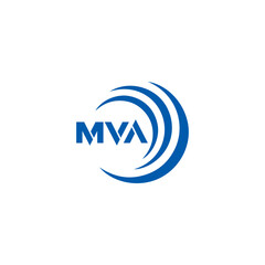 MVA logo. MVA set , M V A design. White MVA letter. MVA, M V A letter logo design. Initial letter MVA letter logo set, linked circle uppercase monogram logo. M V A letter logo vector design.	

