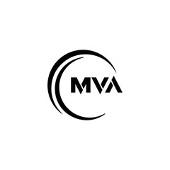 MVA logo. MVA set , M V A design. White MVA letter. MVA, M V A letter logo design. Initial letter MVA letter logo set, linked circle uppercase monogram logo. M V A letter logo vector design.	
