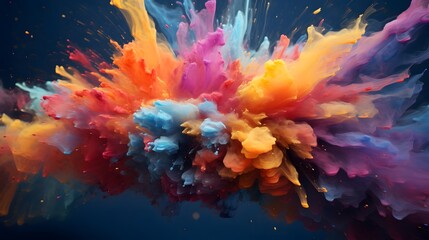 Obraz na płótnie Canvas a multicolored object is flying through the air
