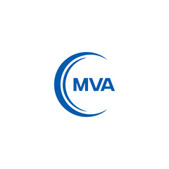 MVA logo. MVA set , M V A design. White MVA letter. MVA, M V A letter logo design. Initial letter MVA letter logo set, linked circle uppercase monogram logo. M V A letter logo vector design.	

