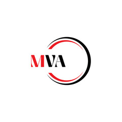 MVA logo. MVA set , M V A design. White MVA letter. MVA, M V A letter logo design. Initial letter MVA letter logo set, linked circle uppercase monogram logo. M V A letter logo vector design.	
