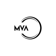 MVA logo. MVA set , M V A design. White MVA letter. MVA, M V A letter logo design. Initial letter MVA letter logo set, linked circle uppercase monogram logo. M V A letter logo vector design.	
