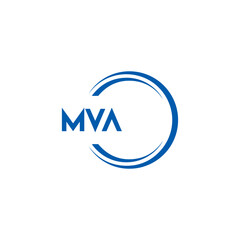 MVA logo. MVA set , M V A design. White MVA letter. MVA, M V A letter logo design. Initial letter MVA letter logo set, linked circle uppercase monogram logo. M V A letter logo vector design.	
