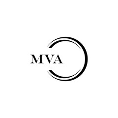 MVA logo. MVA set , M V A design. White MVA letter. MVA, M V A letter logo design. Initial letter MVA letter logo set, linked circle uppercase monogram logo. M V A letter logo vector design.	
