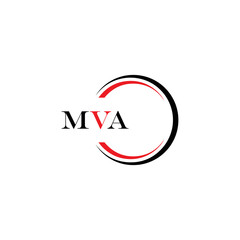 MVA logo. MVA set , M V A design. White MVA letter. MVA, M V A letter logo design. Initial letter MVA letter logo set, linked circle uppercase monogram logo. M V A letter logo vector design.	
