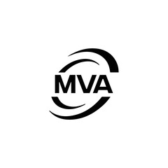 MVA logo. MVA set , M V A design. White MVA letter. MVA, M V A letter logo design. Initial letter MVA letter logo set, linked circle uppercase monogram logo. M V A letter logo vector design.	
