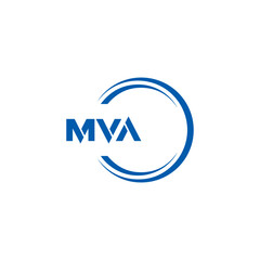 MVA logo. MVA set , M V A design. White MVA letter. MVA, M V A letter logo design. Initial letter MVA letter logo set, linked circle uppercase monogram logo. M V A letter logo vector design.	
