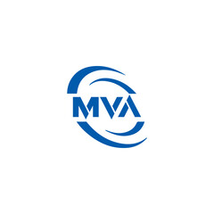 MVA logo. MVA set , M V A design. White MVA letter. MVA, M V A letter logo design. Initial letter MVA letter logo set, linked circle uppercase monogram logo. M V A letter logo vector design.	
