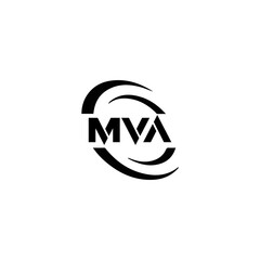 MVA logo. MVA set , M V A design. White MVA letter. MVA, M V A letter logo design. Initial letter MVA letter logo set, linked circle uppercase monogram logo. M V A letter logo vector design.	
