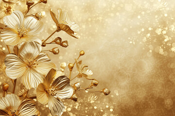 Gold Flower background