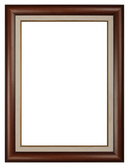 Vintage wooden picture frame with cardboard mat
