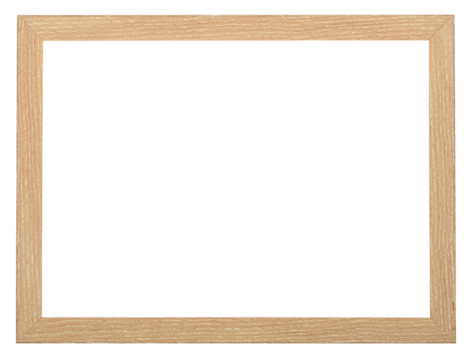 Modern beige brown picture frame on transparent