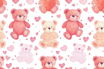 Seamless Pastel Valentines Hearts Pattern