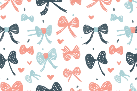 Seamless Pastel Valentine Hearts Pattern