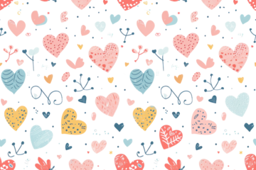 Pastel Valentines Seamless Heart Pattern